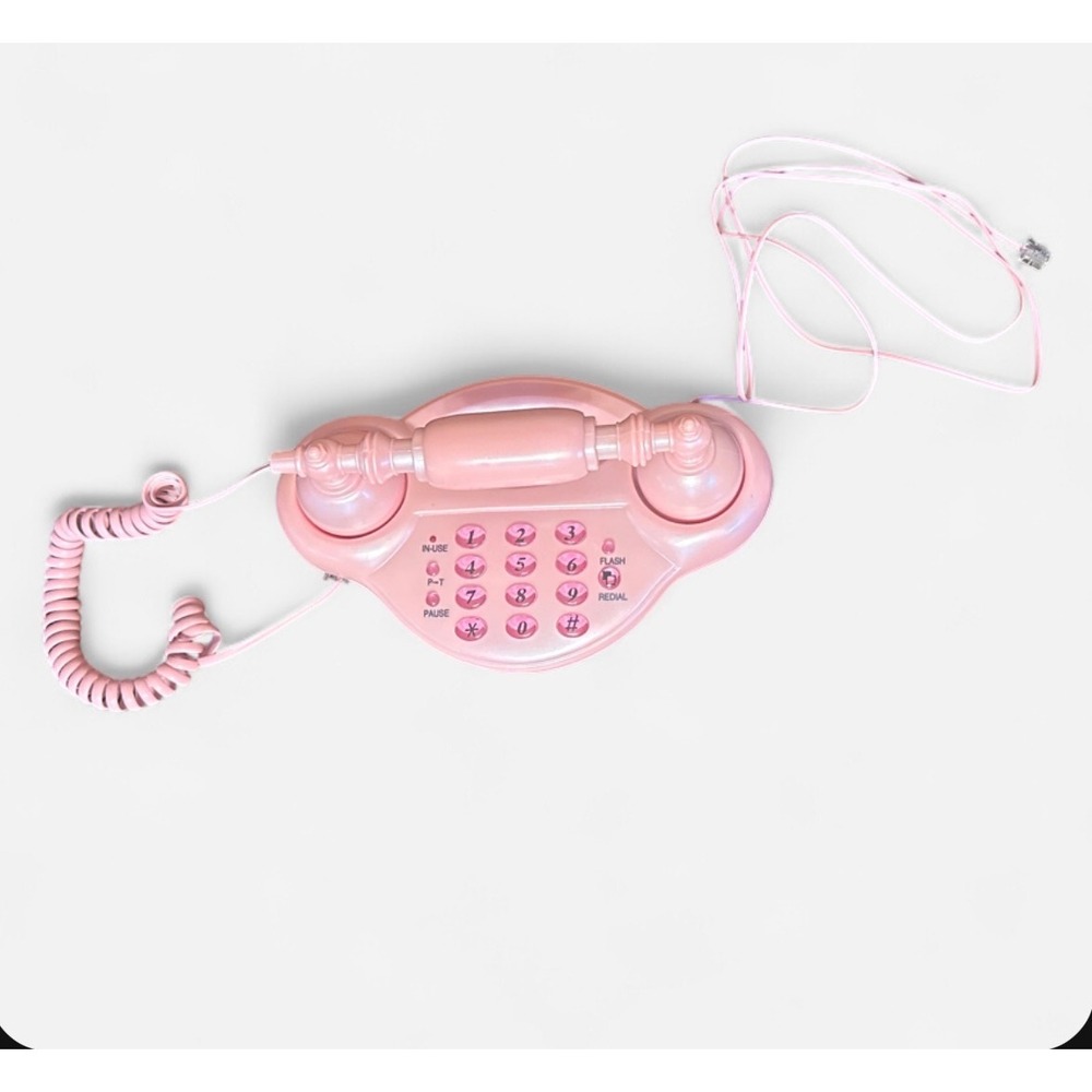 Vintage Hello Kitty Sanrio Telephone Pink Princess Push Button Landline Y2K